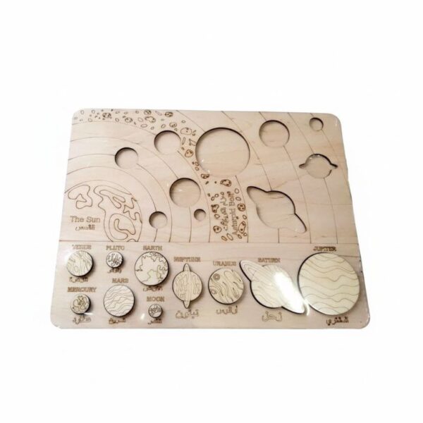 פאזל מערכת השמש ללא צבע